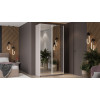 Шкаф-купе 1182 с 2 зеркальными дверями «Оскар», ручка белая, кашемир