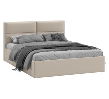 Кровать с ПМ «Глосс» тип 1,1600  (с подъемным механизмом) с заглушиной, велюр Confetti Cream