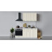 Кухонный гарнитур «Лина» длиной 180 см со шкафом НБ, Белый, Крем