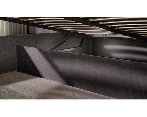 Кровать с ПМ «Глосс» 160 тип 1 (с подъемным механизмом) с заглушиной, велюр мокко темный