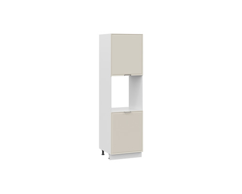 Шкаф-пенал под бытовую технику с двумя дверями «Белладжио»,белый, софт панакота