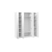 Шкаф для одежды (580) с 4 зеркальными дверями «Порто», Белый Жемчуг