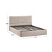 Кровать с ПМ «Пандора» 160 Тип 1 (с подъемным механизмом), Микровелюр Jercy Cream