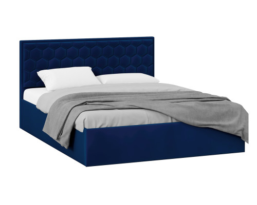 Кровать с ПМ «Порто» (с подъемным механизмом) без заглушины , Велюр Confetti Blue