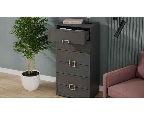 Комод «Стелла», серый вулкан, фон серый