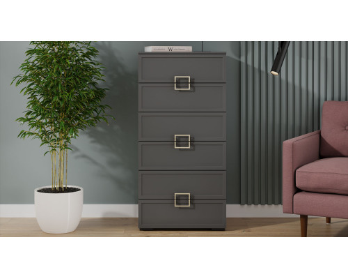 Комод «Стелла», серый вулкан, фон серый