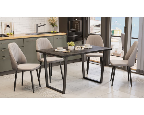 Стол обеденный «Даллас» Тип 1, Черный, Ателье темный