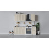 Кухонный гарнитур «Бьянка» длиной 160 см,Белый/Дуб ваниль