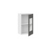 Шкаф навесной 450 c одной дверью со стеклом «Долорес», Белый, Титан