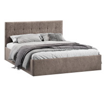 Кровать без ПМ «Джоли» 160 тип 1 (без подъемного механизма), микровелюр Wellmart Latte