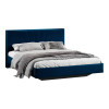 Кровать без ПМ «Пандора» 160 Тип 1 (без подъемного механизма), Велюр Confetti Blue