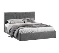 Кровать с ПМ «Пандора» 160 Тип 1 (с подъемным механизмом), Велюр Brut Grey 16