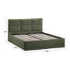 Кровать с ПМ «Стелла» 180 Тип 1 (с подъемным механизмом) с заглушиной, микровелюр Jercy Deep Green