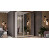 Шкаф-купе 1765 с 3 зеркальными дверями «Оскар», ручка серебро, кашемир