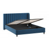 Кровать с ПМ «Шанель» 160 (с подъемным механизмом), Микровелюр Wellmart Blue