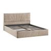 Кровать с ПМ «Пандора» 160 Тип 1 (с подъемным механизмом), Микровелюр Wellmart Dark Beige