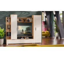 Гостиная «Моника», Дуб Крафт золотой, Кашемир сатин