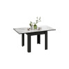 Стол раздвижной «Хьюстон» тип 1,черный, белый мрамор
