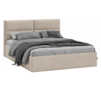 Кровать без ПМ «Глосс» Тип 1 ,1600 (без подъемного механизма),Микровелюр Wellmart Dark Beige