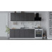 Кухонный гарнитур «Белладжио» длиной 200 см,белый, софт графит