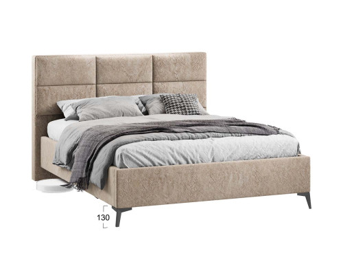 Кровать с ПМ «Делана», 160, Микровелюр Wellmart Dark Beige (с подъемным механизмом) Кровать с ПМ «Делана», 160, Микровелюр Wellmart Dark Beige (с подъемным механизмом)