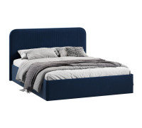 Кровать с ПМ «Тиффани» 160 тип 1 (с подъемным механизмом), микровелюр Wellmart Blue