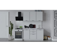 Кухонный гарнитур «Белладжио» длиной 150 см,белый/фон белый