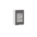 Шкаф навесной 450 c одной дверью со стеклом «Долорес», Белый, Титан