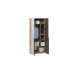 Шкаф для одежды (366) с 1 глухой и 1 зеркальной дверями «Порто», Яблоня Беллуно, Графит софт