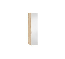 Шкаф для белья с 1 зеркальной дверью правый «Эмбер», яблоня беллуно, графит глянец