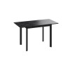 Стол раздвижной «Риттер» Тип 1, черный муар, керамика матовая черный мрамор