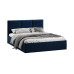 Кровать с ПМ «Стелла» тип 1,1600 с заглушиной, Микровелюр Wellmart Blue