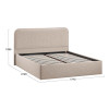Кровать с ПМ «Тиффани» 160 тип 1 (с подъемным механизмом), микровелюр Jercy Cream