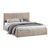 Кровать с ПМ «Пандора» 160 Тип 1 (с подъемным механизмом), Микровелюр Wellmart Dark Beige