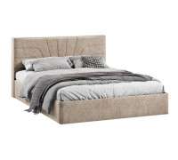 Кровать с ПМ «Пандора» 160 Тип 1 (с подъемным механизмом), Микровелюр Wellmart Dark Beige