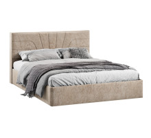 Кровать с ПМ «Пандора» 160 Тип 1 (с подъемным механизмом), Микровелюр Wellmart Dark Beige