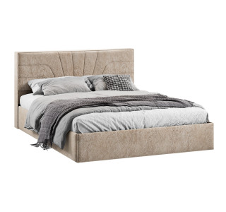 Кровать с ПМ «Пандора» 160 Тип 1 (с подъемным механизмом), Микровелюр Wellmart Dark Beige