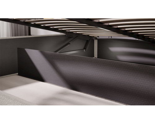 Кровать с ПМ «Глосс» 160 тип 1 (с подъемным механизмом) с заглушиной, велюр Confetti Cream