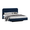 Кровать без ПМ «Тиффани» 140 Тип 1 (без подъемного механизма), микровелюр Wellmart Blue
