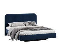 Кровать без ПМ «Тиффани» 140 Тип 1 (без подъемного механизма), микровелюр Wellmart Blue
