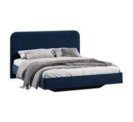 Кровать без ПМ «Тиффани» 140 Тип 1 (без подъемного механизма), микровелюр Wellmart Blue