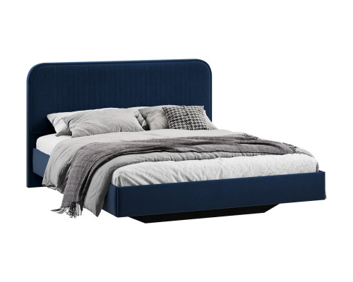 Кровать без ПМ «Тиффани» 140 Тип 1 (без подъемного механизма), микровелюр Wellmart Blue Кровать без ПМ «Тиффани» 140 Тип 1 (без подъемного механизма), микровелюр Wellmart Blue