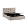 Кровать с ПМ «Эмма», 140 (с подъемным механизмом) с заглушиной, Велюр Confetti Smoke