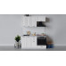 Кухонный гарнитур «Лина» длиной 160 см со шкафом НБ, белый/белый