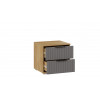 Тумба прикроватная «Хилтон», дуб крафт золотой, графит матовый