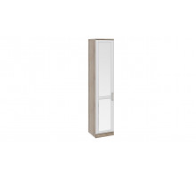 Шкаф для белья с 1-ой зеркальной дверью левый «Прованс», дуб сонома трюфель/крем