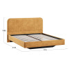 Кровать без ПМ «Тиффани» 160 Тип 1 (без подъемного механизма), микровелюр Wellmart Yellow