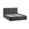 Кровать с ПМ «Стелла» 140 Тип 1 (с подъемным механизмом) с заглушиной, велюр графит