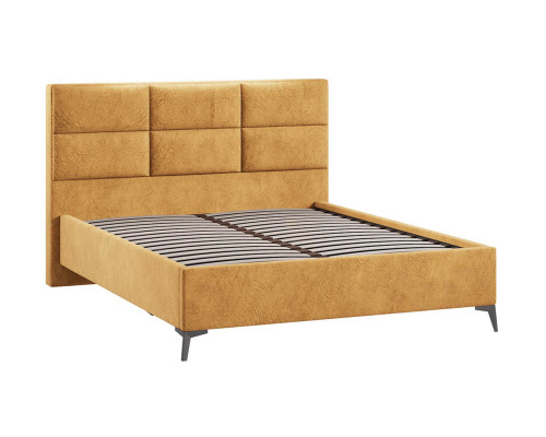 Кровать без ПМ «Делана» 160 (без подъемного механизма), Микровелюр Wellmart Yellow Кровать без ПМ «Делана» 160 (без подъемного механизма), Микровелюр Wellmart Yellow