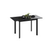 Стол раздвижной «Риттер» Тип 1, черный муар, керамика матовая черный мрамор